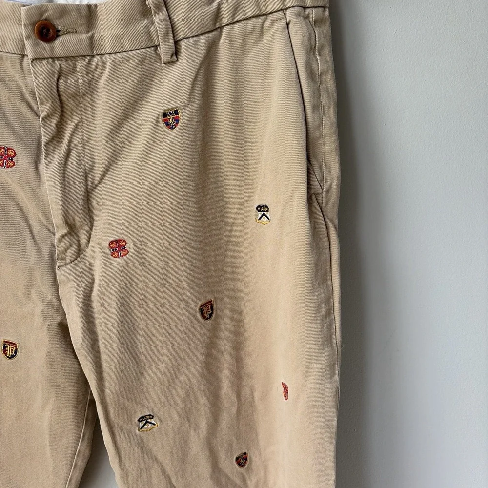 Polo Ralph Lauren Chinos Embroidered Crest & Shield Design Classic Fit 36x32